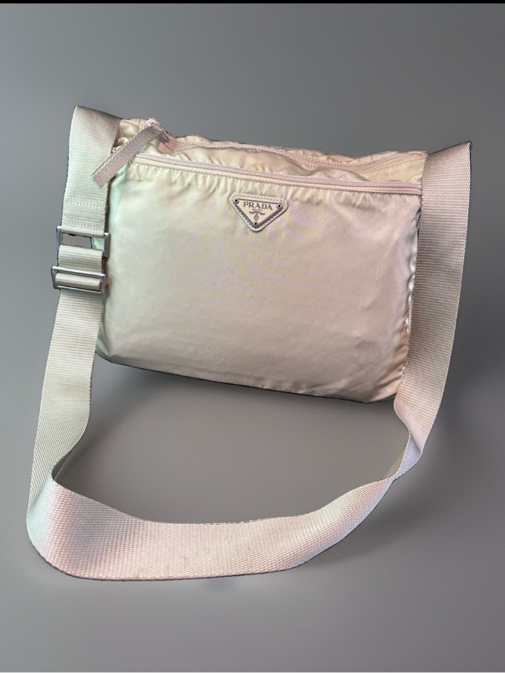 Authentic PRADA Vintage Nylon Leather Shoulder Crossbody